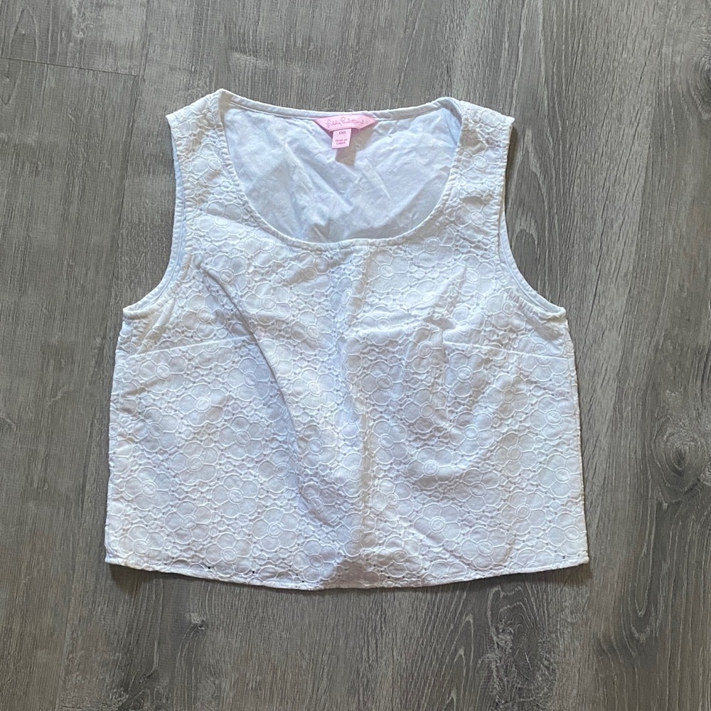 Lilly Pulitzer White Lace Tank Top